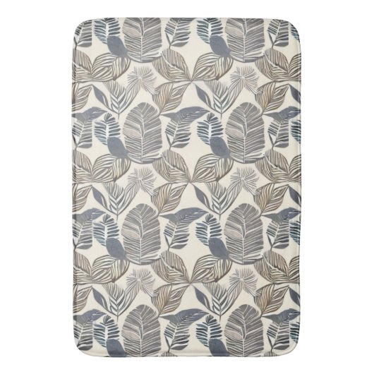 Botanische grijze leder Abstracte bath Mat (Voorkant Verticaal)