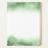 Botanische groen en gouden speciaal aangepast planner (Achterkant)