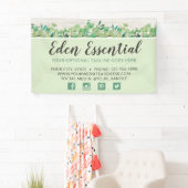 Botanische groen Eucalyptus & Rustige houtsoorten Spandoek (Insitu)