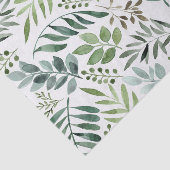 Botanische groen laat Waterverf over  Tissuepapier (Detail)