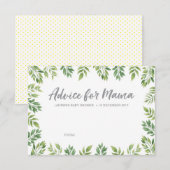 Botanische groene Baby shower Advice Kaarten (Voorkant / Achterkant)