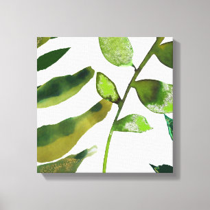 Botanische Groene Bladeren Minimaal Eenvoudig Canvas Afdruk
