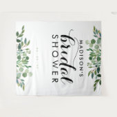 Botanische Groene Bruidsfeest Fotobackdrop Wandkleed (Voorkant (horizontaal))