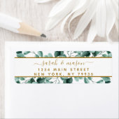 Botanische groene Eucalyptus Return Address Label (Insitu)