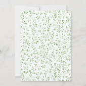 Botanische groene Leaf Baby Brunch Invitation Kaart (Achterkant)