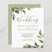 Botanische groene Leaf Budget Weddenschap (Voorkant / Achterkant)