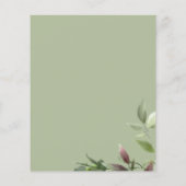 Botanische groene Leaf Budget Weddenschap (Achterkant)