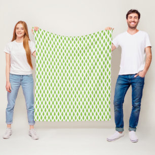 Botanische groene mapjes set fleece deken