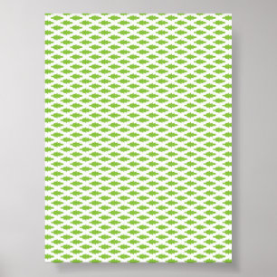 Botanische groene mapjes set poster