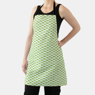 Botanische groene mapjes set schort