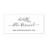 Botanische Groene Script Maak Je Eigen Rubberstempel (Afrduk)