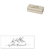 Botanische groene script Maak je eigen Rubberstempel (Gestempeld)