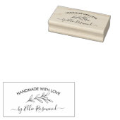 Botanische Groene Script Schrijf Je Eigen Rubberstempel (Gestempeld)