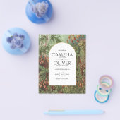 Botanische Groene Terracotta Wedding nodig Flyer (Enkel)