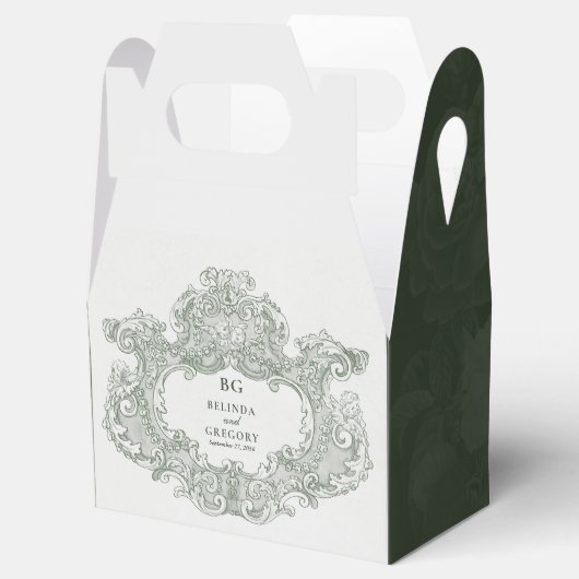 Botanische Groene Tuin Party Wedding Theme Bedankdoosjes (Geopend)