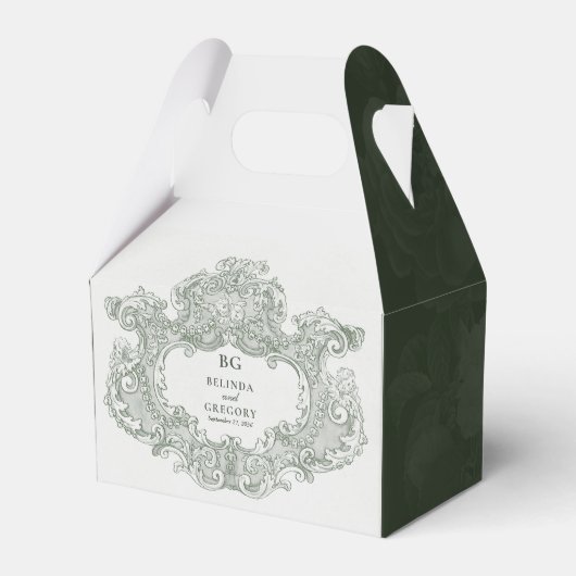 Botanische Groene Tuin Party Wedding Theme Bedankdoosjes (Voorkant Zijde)