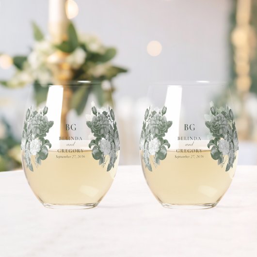  Botanische Groene Tuin Party Wedding Theme Wijnglas Zonder Voet (Insitu (Huwelijk))