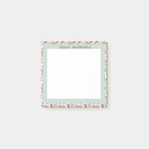  botanische groene Tulp Floral Waterverf Post-it® Notes