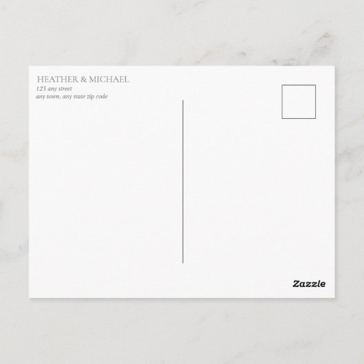 Botanische groene Waterverf Vertraagde datum Briefkaart (Achterkant)