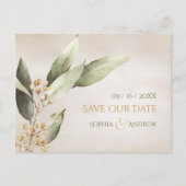 Botanische groenery , behalve de datum aankondigingskaart (Voorkant)