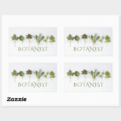 botanische handel rechthoekige sticker (Vel)