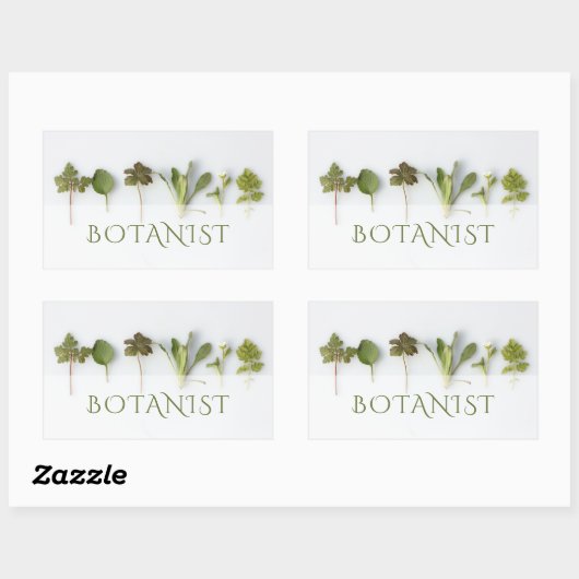 botanische handel rechthoekige sticker (Vel)