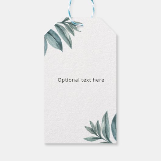 Botanische handgeschreven waterverf slaat de datum cadeaulabel (Achterkant)