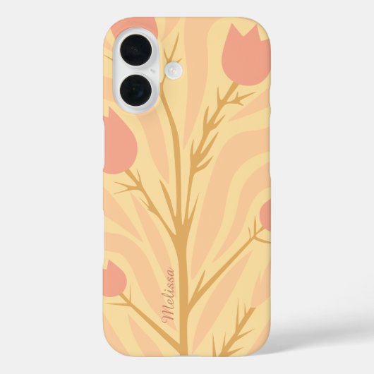Botanische Handtekening Bloemen Gepersonaliseerde Case-Mate iPhone Case (Achterkant)