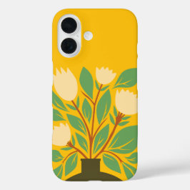 Botanische Handtekening Bloempot iPhone 16 Hoesje