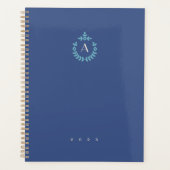 Botanische hangerenkam monogram per jaar planner (Voorkant)