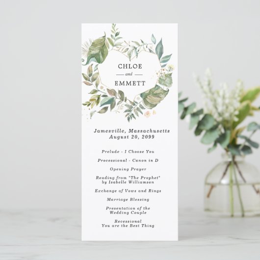 Botanische hartenweddenschappen programma (Staand voorkant)