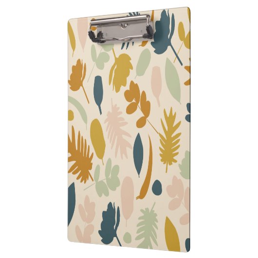 Botanische Herfst bloemen en bladeren Patroon Klembord (Links)