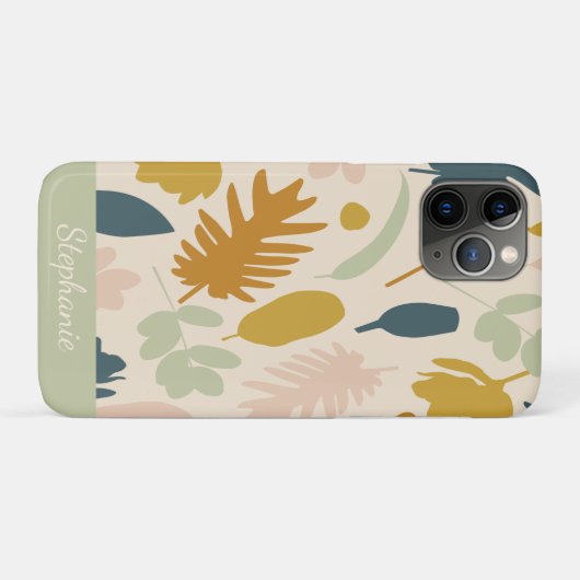 Botanische Herfst bloemen laten patroonpatroon op  Case-Mate iPhone Case (Achterkant (horizontaal))
