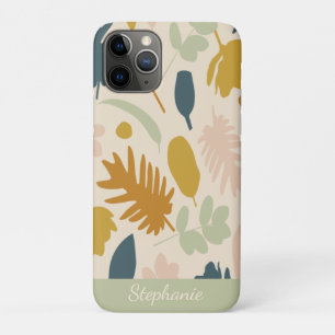 Botanische Herfst bloemen laten patroonpatroon op  iPhone 11 Pro Hoesje