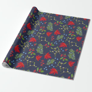 Botanische Herfst Planten Patroon Inpakpapier