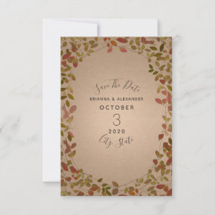 Botanische herfst sla de datum op save the date