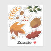Botanische herfst verfraaiing Stickers (Vel)