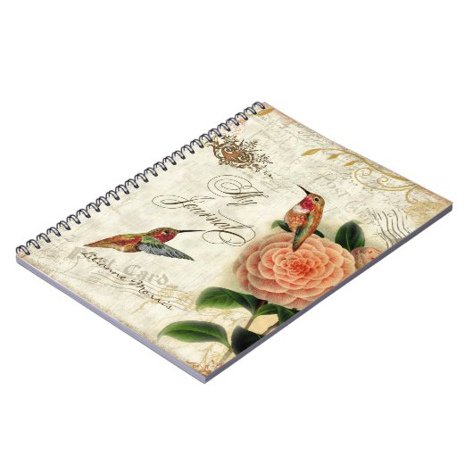 Botanische Hummingvogels Aangepast Journal Notitieboek (Linkerzijde)