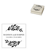 Botanische huwelijksnamen en datum 	rubberstempel (Gestempeld)