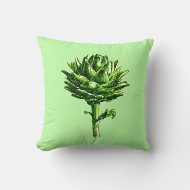  botanische illustratie, Artichoke Kussen (Voorkant)