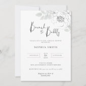 Botanische illustratie Brunch Bubble Vrijgezellenf Kaart (Voorkant)