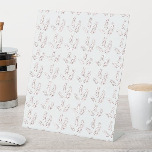 Botanische Illustratie – Elegante Bloemkunst Reclamebord Met Voetstuk (Insitu)