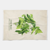  botanische illustratie, Lima Bean Vine Ki Theedoek (Horizontaal)