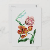 Botanische illustratie  Tulp Briefkaart (Voorkant / Achterkant)