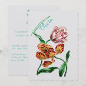 Botanische illustratie  Tulp Kaart (Voorkant / Achterkant)