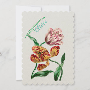 Botanische illustratie  Tulp Kaart