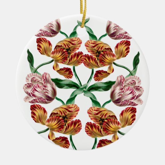 Botanische illustratie  Tulp Keramisch Ornament (Voorkant)