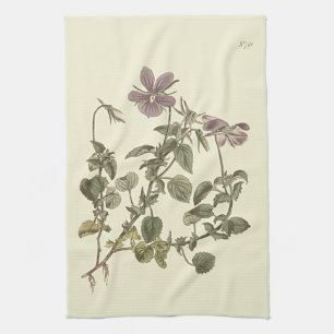 Botanische illustratie van het paard theedoek