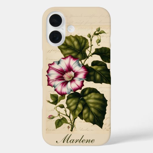 Botanische illustratie van Morning Glory Case-Mate iPhone Case (Achterkant)