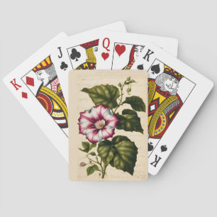 Botanische illustratie van Morning Glory Pokerkaarten